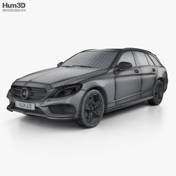 Mercedes-Benz C-Klasse (S205) estate AMG line 2020 3D-Modell