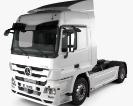 Mercedes-Benz Actros Camion Tracteur 2 essieux avec Intérieur 2014 Modèle 3D
