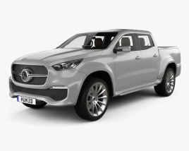 Mercedes-Benz X 클래스 Stylish Explorer 인테리어 가 있는 2018 3D 모델 