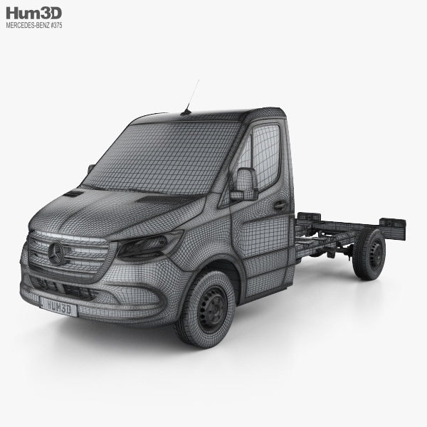 Mercedes-Benz Sprinter (W907) Single Cab Chassis L2 2022 3D model -  Download Vehicles on