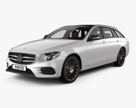Mercedes-Benz E-class AMG-Line estate with HQ interior 2019 3D model
