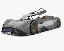 Mercedes-Benz Vision EQ Silver Arrow インテリアと 2021 3Dモデル
