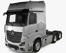 Mercedes-Benz Actros 트랙터 트럭 3축 2024 3D 모델 
