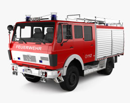 Mercedes-Benz 1222 Fire Truck 1989 3D model