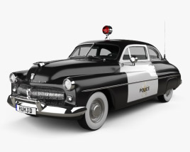 Mercury Eight Coupe Полиция 1949 3D модель
