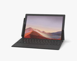 Microsoft Surface Pro 7 Noir Modèle 3D