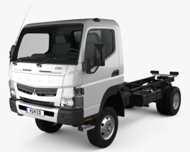 Mitsubishi Fuso Canter FG Wide Single Cab Вантажівка шасі 2019 3D модель