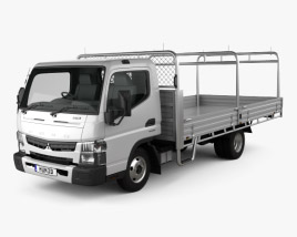 Mitsubishi Fuso Canter 515 Wide Single Cab Alloy Tray Truck 2019 3D model