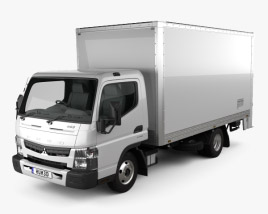 Mitsubishi Fuso Canter 515 Wide Cabine Simple Pantech Truck 2019 Modèle 3D