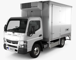 Mitsubishi Fuso Canter City Cab Refrigerator Truck 2020 3D model