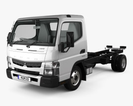 Mitsubishi Fuso Canter (515) Wide シングルキャブ シャシートラック HQインテリアと 2019 3Dモデル