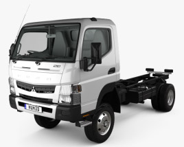 Mitsubishi Fuso Canter (FG) Wide Single Cab Chassis Truck with HQ interior 2019 3D model