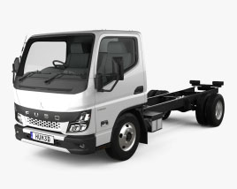 Mitsubishi Fuso Canter City Single Cab Low Roof Вантажівка шасі 2024 3D модель