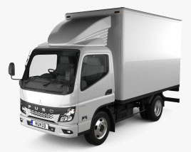 Mitsubishi Fuso Canter e City Single Cab Box Truck 2024 3D model