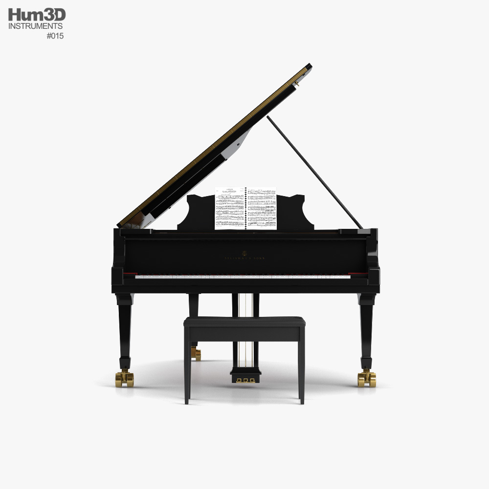 Grand Piano 3D model - Download Furniture on