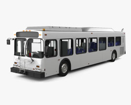 New Flyer DE40LF Bus з детальним інтер'єром 2011 3D модель