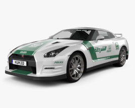 Nissan GT-R (R35) Полиция Dubai 2016 3D модель