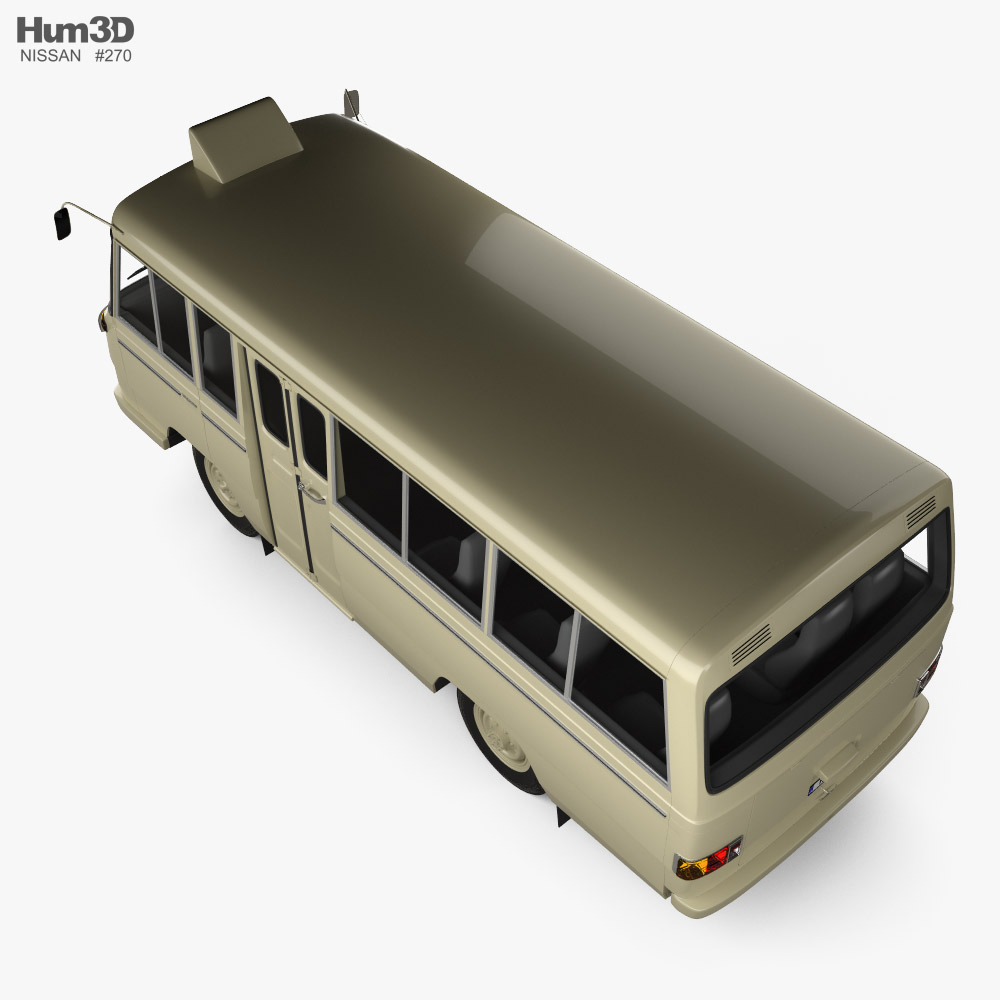 Nissan Echo Автобус 1969 3D модель - Скачать Автомобили на 3DModels.org