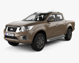 Nissan Navara Double Cab with HQ interior 2018 3D model