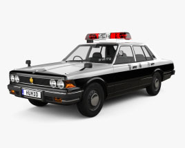 Nissan Cedric Police sedan 1982 3D model