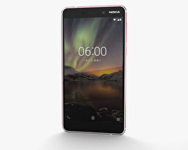Nokia 6 (2018) Silver Modello 3D
