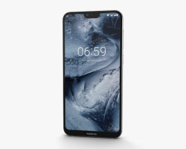 Nokia 6.1 Plus Blanc Modèle 3D