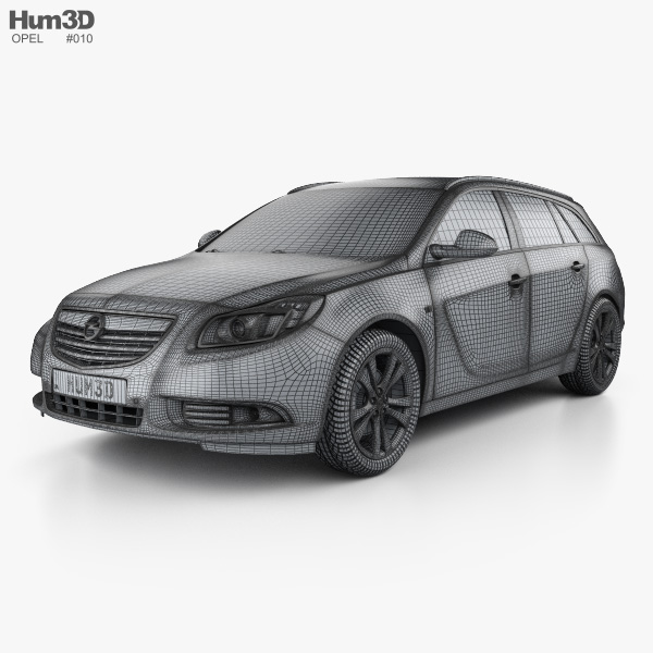 Opel Insignia Sports Tourer 2012 3D model - Download Vehicles on