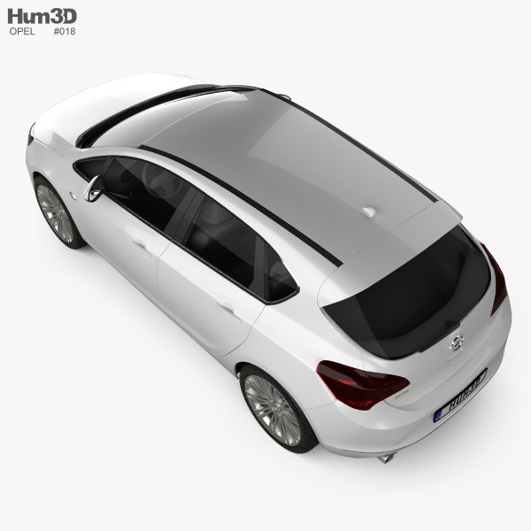 Opel Astra J Fließheck 5-Türer 2014 3D-Modell - Herunterladen Fahrzeuge on
