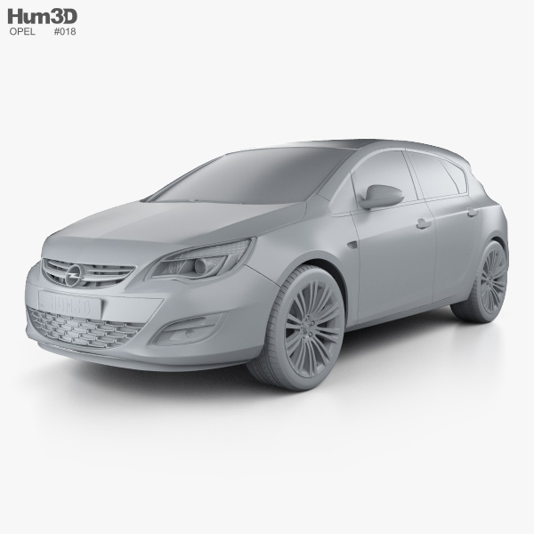Opel Astra J hatchback 5-door 2014 3D model