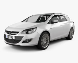 Opel Astra J sports tourer 2014 3D 모델 