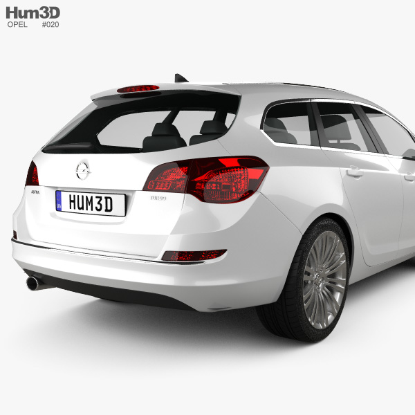 Opel Astra J hatchback 5 puertas 2014 Modelo 3D - Descargar Vehículos on