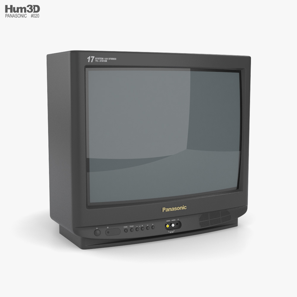 Panasonic TC21S10R Old TV 3D model - Download Electronics on