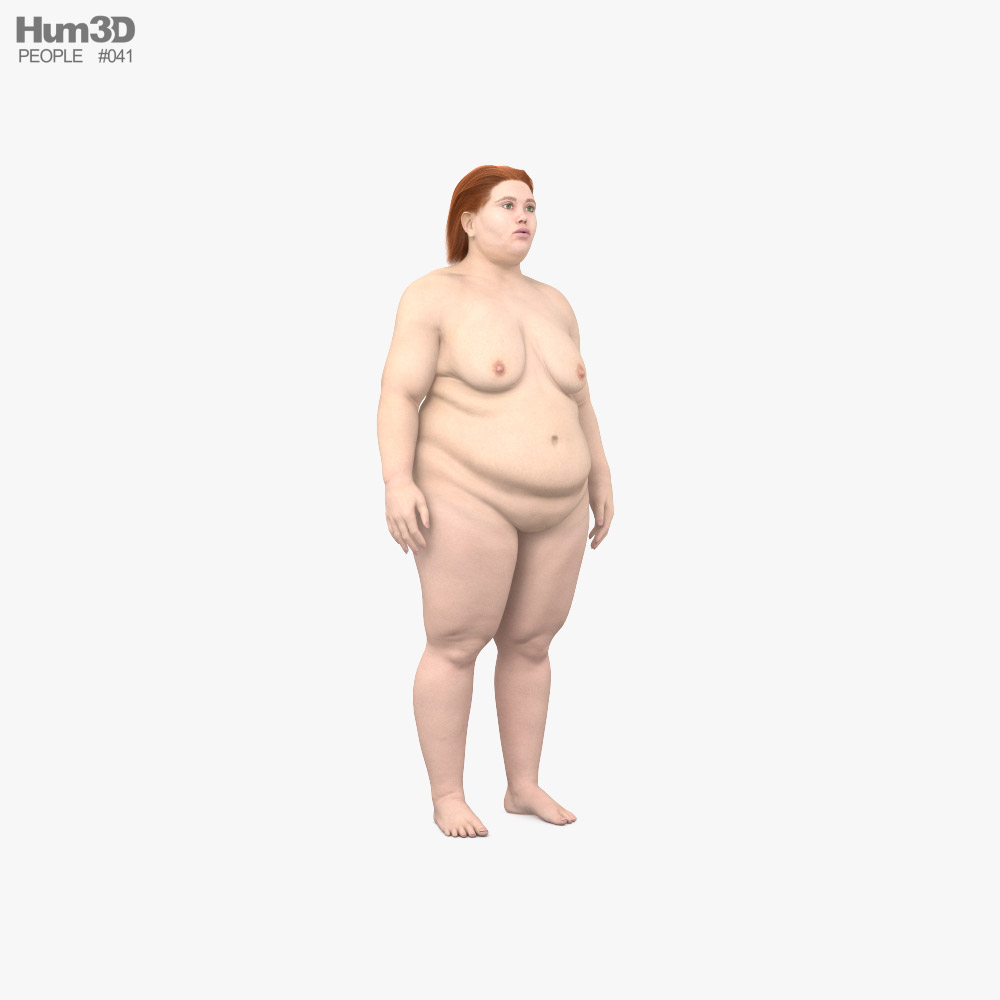 Толстая женщина 3D модель - Скачать Персонажи на 3DModels.org