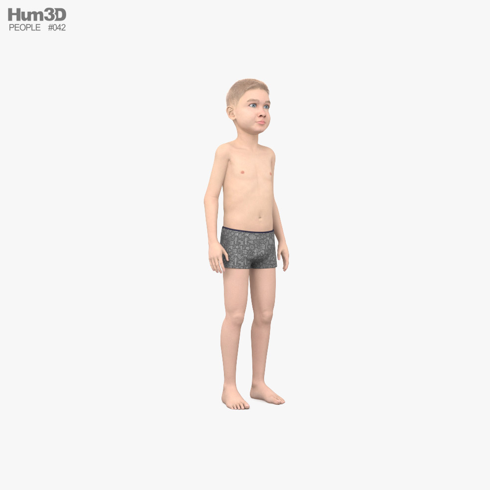 Niño chico 3D model - Descargar Personajes on 3DModels.org