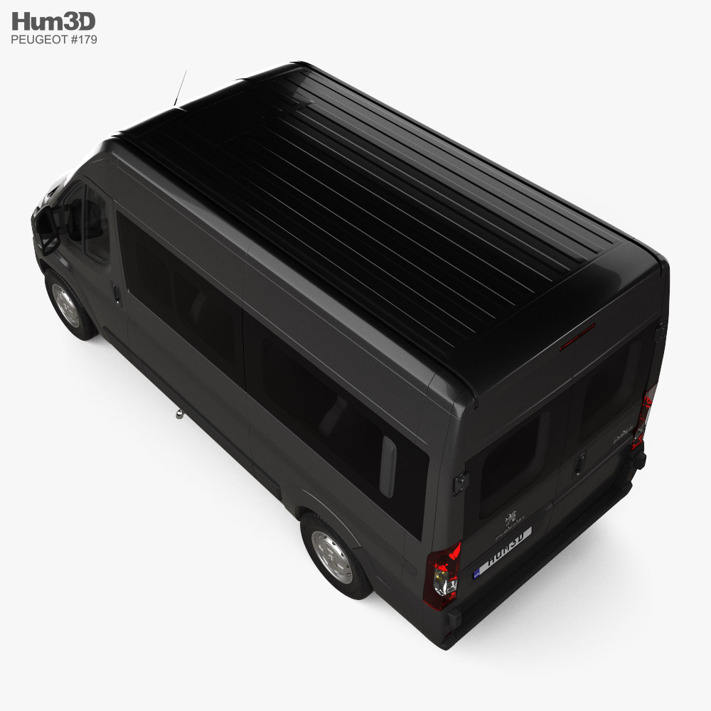 Peugeot Boxer Passenger Van L2H2 2017 3D model - Download Vehicles on