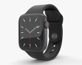 Apple Watch Series 5 40mm Space Gray Aluminum Case with Sport Band 3Dモデル