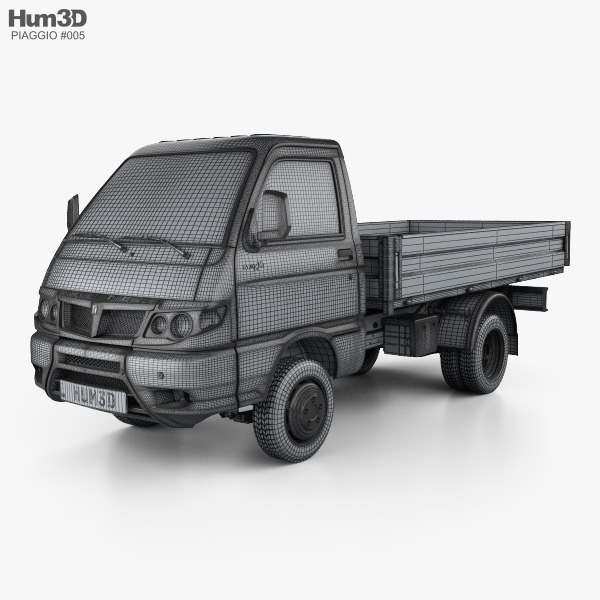 Piaggio Porter Maxxi Tipper 2016 3D-Modell - Herunterladen Fahrzeuge on