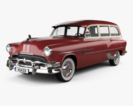 Pontiac Chieftain Deluxe Station Wagon 1953 3D model