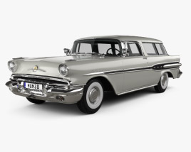 Pontiac Star Chief Custom Safari 2 portes 1957 Modèle 3D