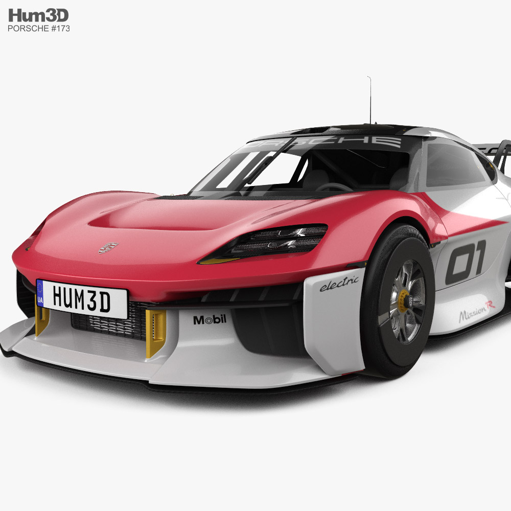 Porsche Mission R 2022 3D model - Download Vehicles on