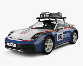 Porsche 911 coupe Dakar 2024 3D model