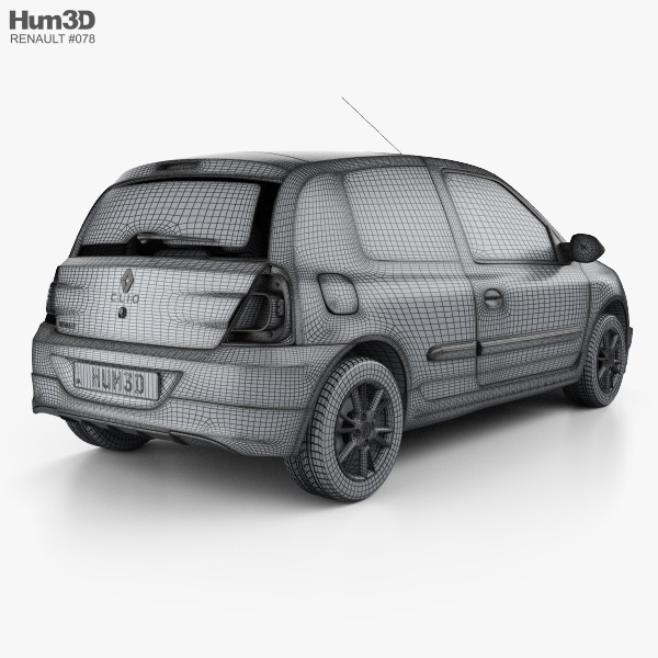 Renault Clio Mercosur Sport 3-door hatchback 2013 3D model