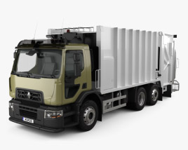 Renault D Wide Rolloffcon Garbage Truck 2016 3D model