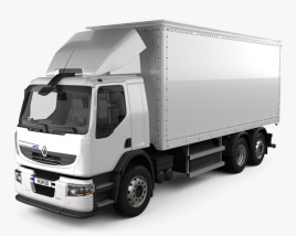 Renault Premium Distribution Hybrys 箱式卡车 2014 3D模型