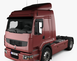 Renault Premium Route 트랙터 트럭 2014 3D 모델 