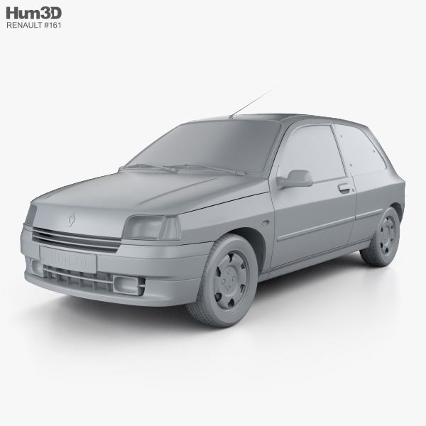 Renault Clio 3-Türer Fließheck 1994 3D-Modell - Herunterladen