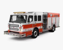 Rosenbauer TP3 Pumper Camion dei Pompieri 2018 Modello 3D