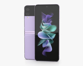 Samsung Galaxy Z Flip3 Lavender 3Dモデル