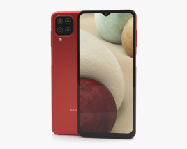 Samsung Galaxy A12 Red 3D 모델 