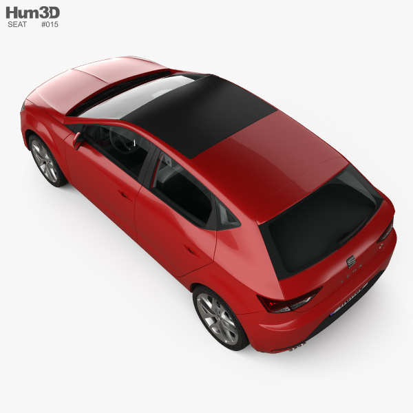Seat Leon FR 5-door hatchback with HQ interior and engine 2016 3D model -  Download Vehicles on